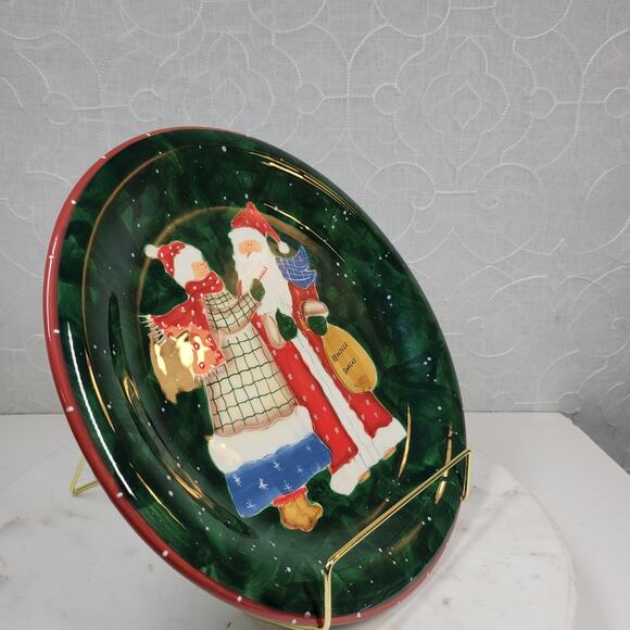 Noble Excellence Santa Mates Dinner‎ Plate 11" Christmas Holiday Retired New - Picture 6 of 10